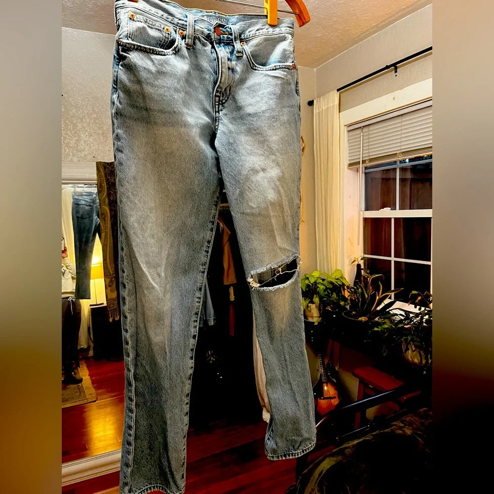 J. Crew slouchy boyfriend Jean, spring 2023. Size: 25p  worn twice. - Picture 2 of 5